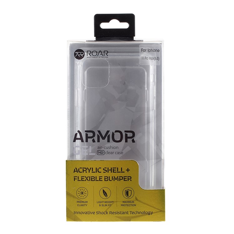 ROAR Amour Air Cushion Shock-resistant Clear Acrylic+TPU Phone Case for iPhone 11 Pro 5.8-inch-12