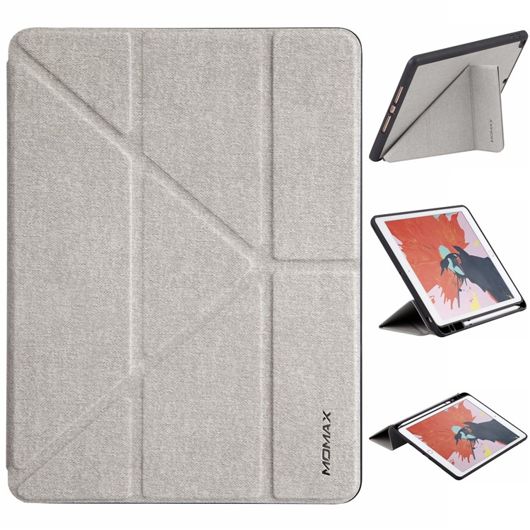 

MOMAX Origami Stand Leather Smart Shell Case for iPad 10.2 (2019) - Grey, iPad 10.2 (2019)