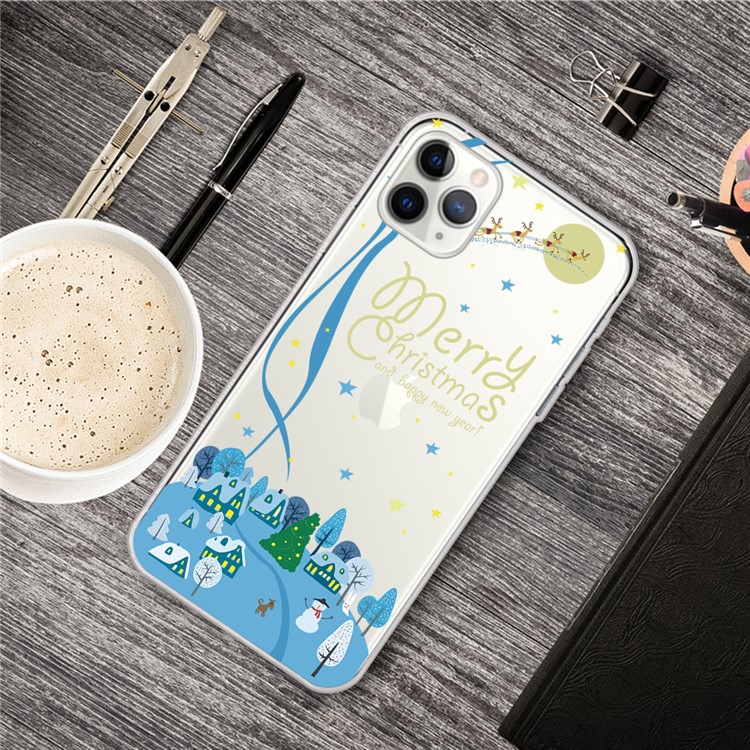 Pattern Printing TPU Phone Case for iPhone 11 Pro Max 6.5 inch (2019) - Houses and Trees-2