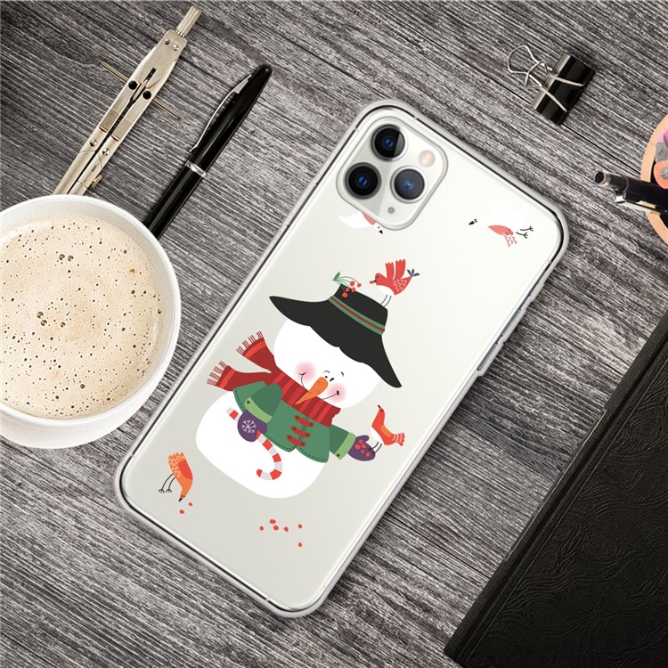 Pattern Printing TPU Phone Case for iPhone 11 Pro Max 6.5 inch (2019) - Snowman-2