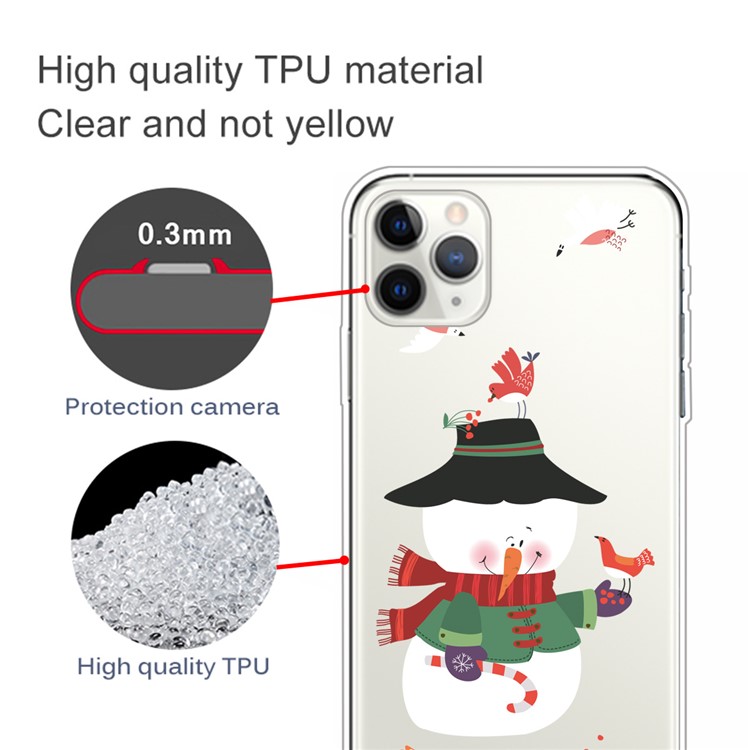 Pattern Printing TPU Phone Case for iPhone 11 Pro Max 6.5 inch (2019) - Snowman-3