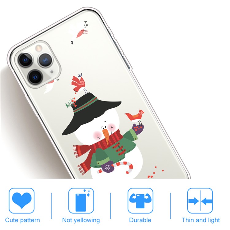 Pattern Printing TPU Phone Case for iPhone 11 Pro Max 6.5 inch (2019) - Snowman-5