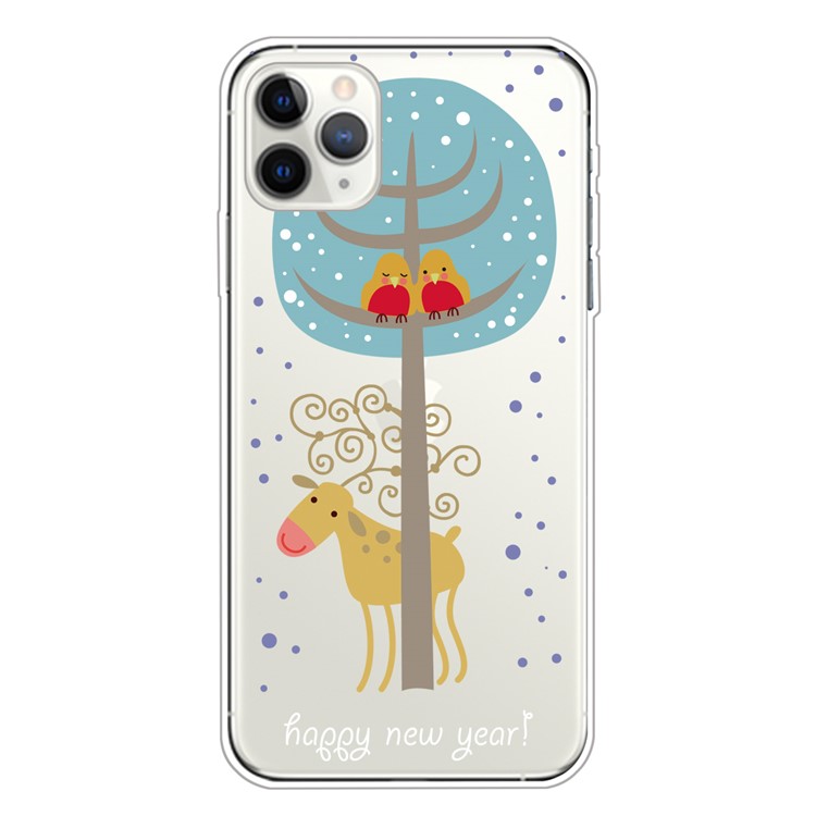 Pattern Printing TPU Phone Case for iPhone 11 Pro Max 6.5 inch (2019) - Birds and Donkey-1