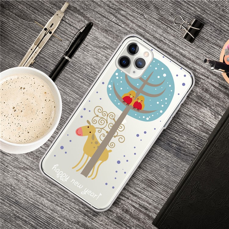 Pattern Printing TPU Phone Case for iPhone 11 Pro Max 6.5 inch (2019) - Birds and Donkey-2