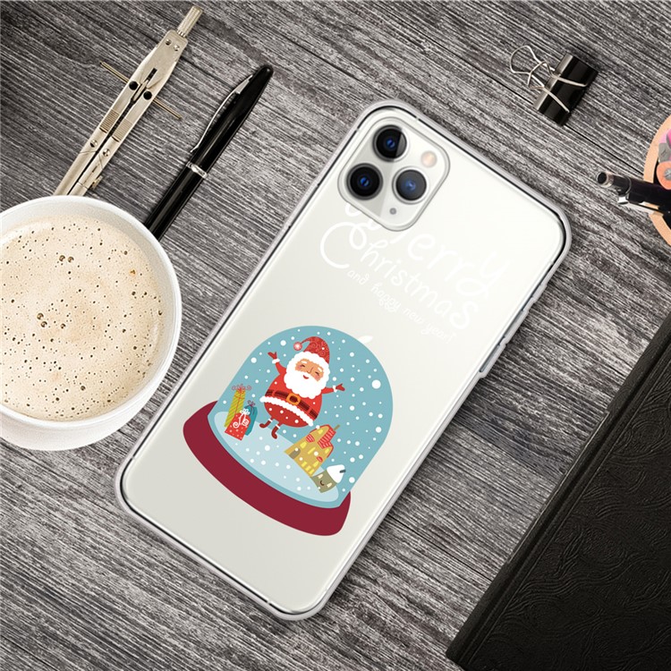 Pattern Printing TPU Phone Case for iPhone 11 Pro Max 6.5 inch (2019) - Santa Claus and Houses-2
