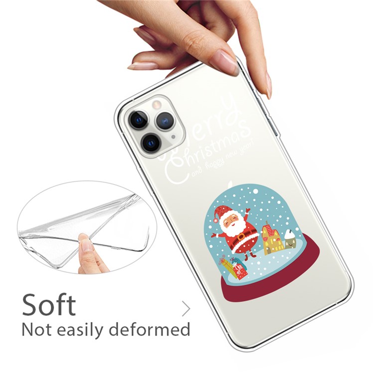 Pattern Printing TPU Phone Case for iPhone 11 Pro Max 6.5 inch (2019) - Santa Claus and Houses-4