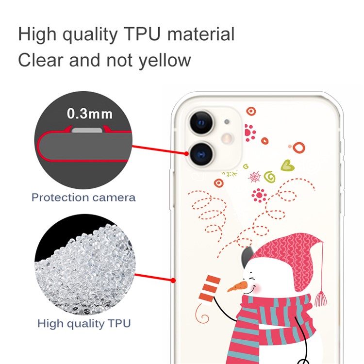 Christmas Style Pattern Printing TPU Phone Case for iPhone 11 6.1-inch - Style A-3