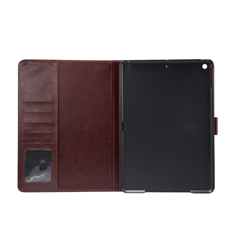 Case de Tableta de Cuero de Tela de Jeans + Stand de Billetera Para Ipad 10.2 (2021)/(2020)/(2019) - Negro