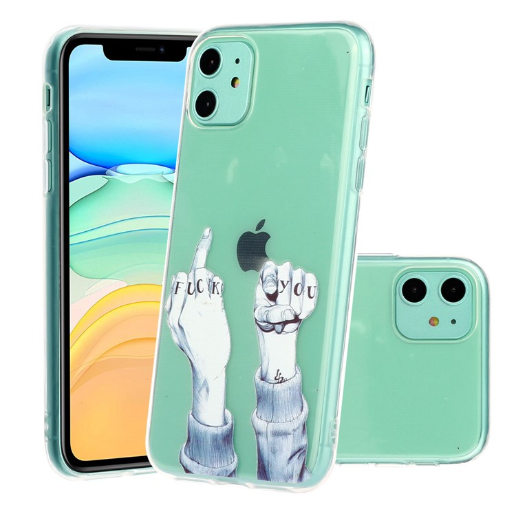 Impression TPU Étui Mobile Pour IPhone 11 6.1 Pouces - Doigt-1