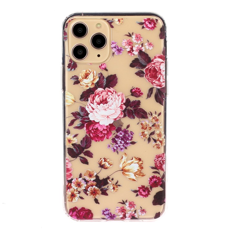 Cas D'impression Modèle De Téléphone TPU Pour IPhone 11 Pro 5,8 Pouces - Fleur Colorisée-2
