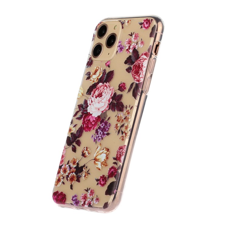 Cas D'impression Modèle De Téléphone TPU Pour IPhone 11 Pro 5,8 Pouces - Fleur Colorisée-6