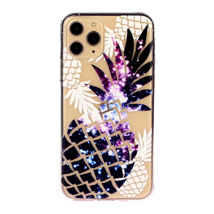 Unique Embossed Stylish TPU Mobile Cover for iPhone 11 Pro 5.8 inch - Purple Pineapple-2