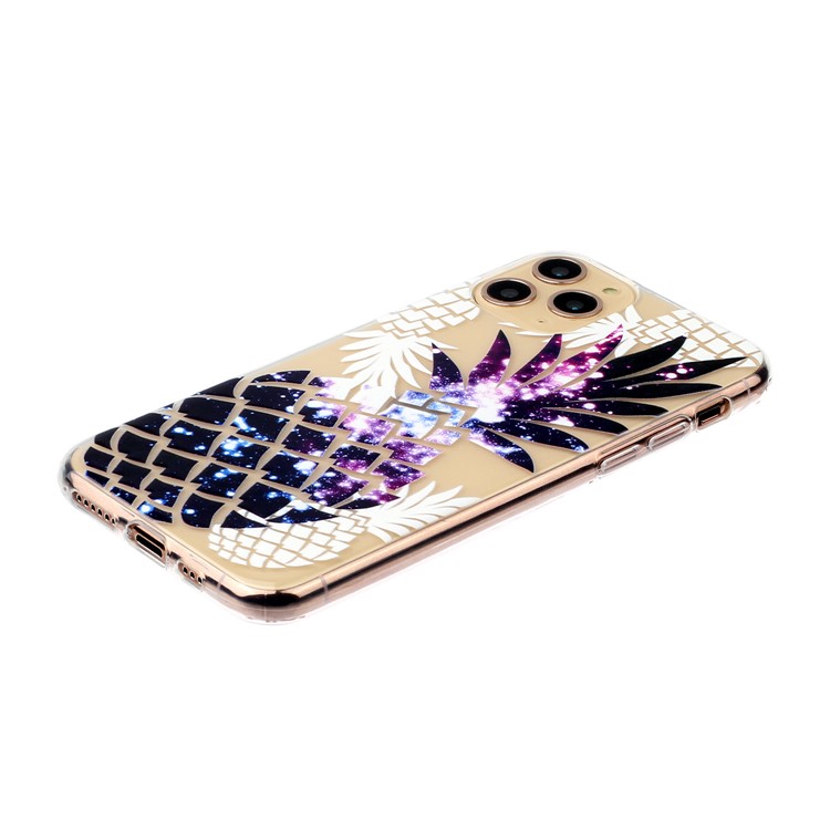 Unique Embossed 3D Diamond Texture TPU Mobile Cover for iPhone 11 Pro 5.8 inch - Purple Pineapple-3