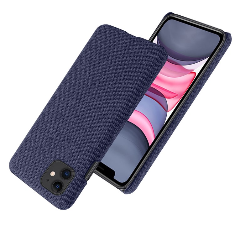 PC Caixa Do Telefone Móvel Pano + Cobertura Para Iphone 11 6,1 Polegadas - Azul-2