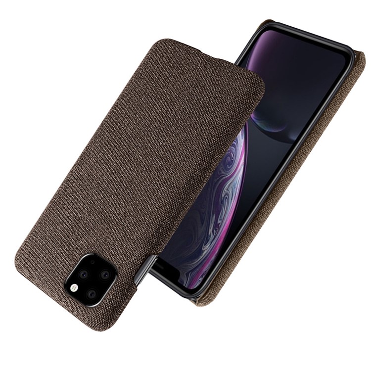 Cloth Texture PC Hard Case for iPhone 11 Pro Max 6.5 inch - Coffee-2