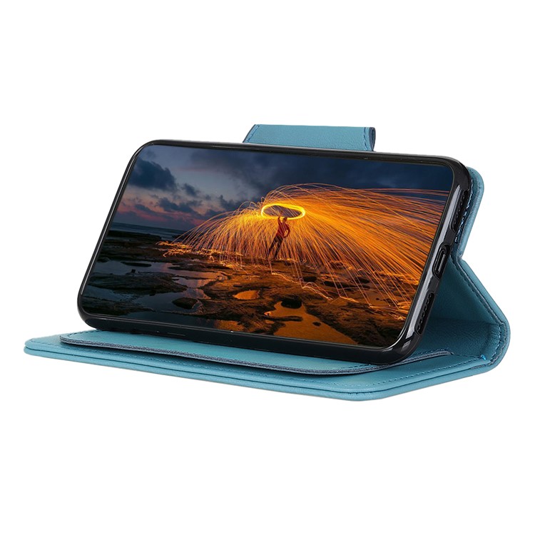 Multiple Card Slots Stand Leather Wallet Phone Case for iPhone 11 6.1-inch - Baby Blue-4