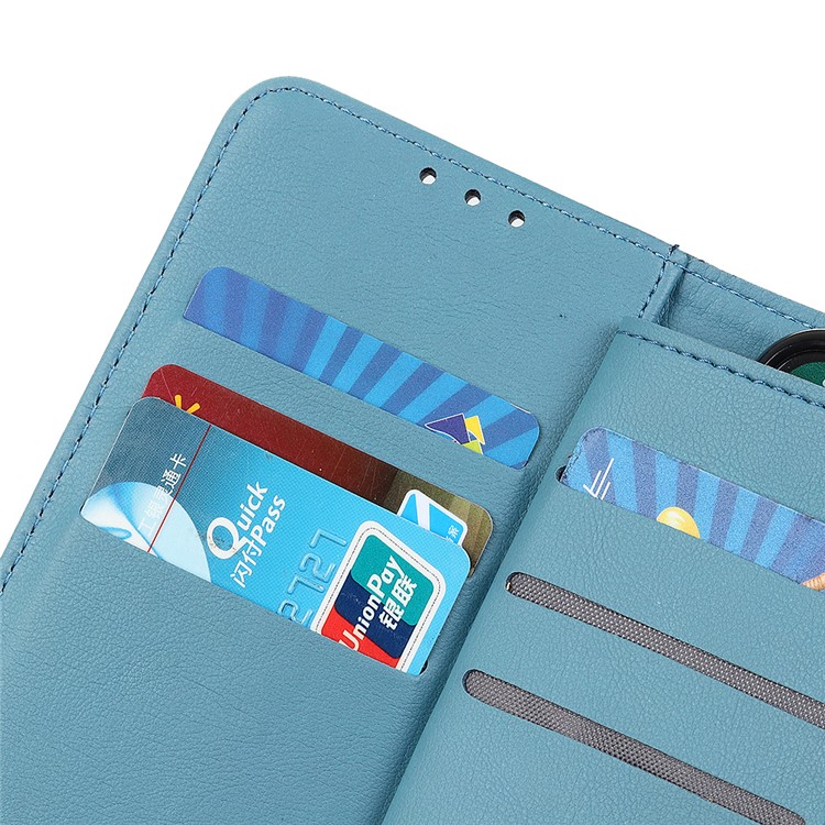 Multiple Card Slots Stand Leather Wallet Phone Case for iPhone 11 6.1-inch - Baby Blue-7