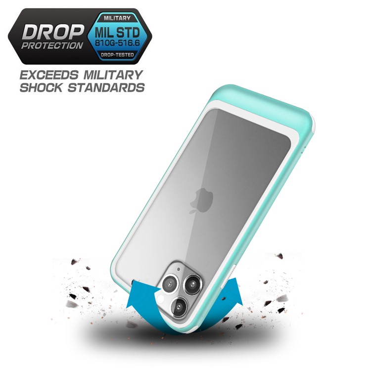 Two-tone Shockproof PC Clear Phone Cover for Apple iPhone 11 Pro 5.8 inch - Green/White-7