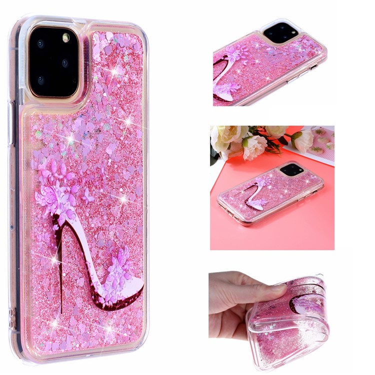 Musterdruckprägungen Glitterpulver Treibsand TPU Telefonkasten Für Iphone 11 Pro 5,8 Inch - Stöckelschuhe-1