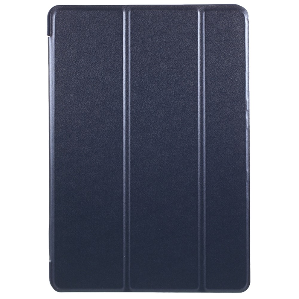 Tri-fold Leather Stand Tablet Case Cover Shell Heat-Dissipate Honeycomb Inner for iPad 10.2 (2021)/(2020)/(2019) - Dark Blue