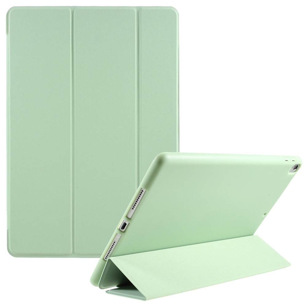 Tri-fold Leather Stand Tablet Case Cover Shell Heat-Dissipate Honeycomb Inner for iPad 10.2 (2021)/(2020)/(2019) - Green