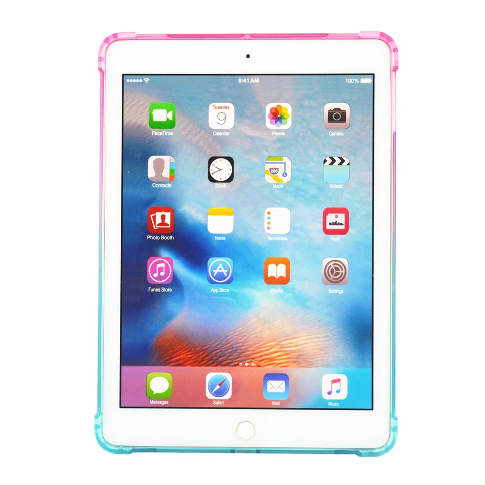 Colorful Air Cushion TPU Cover Case for Apple iPad 10.2 (2020) (2019)/Pro 10.5-inch (2017)/Air 10.5 inch (2019)/Pro 10.5-inch (2017)/Air 10.5 inch (2019) - Pink/Green-2