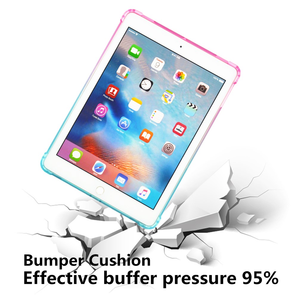 Colorful Air Cushion TPU Cover Case for Apple iPad 10.2 (2020) (2019)/Pro 10.5-inch (2017)/Air 10.5 inch (2019)/Pro 10.5-inch (2017)/Air 10.5 inch (2019) - Pink/Green-6