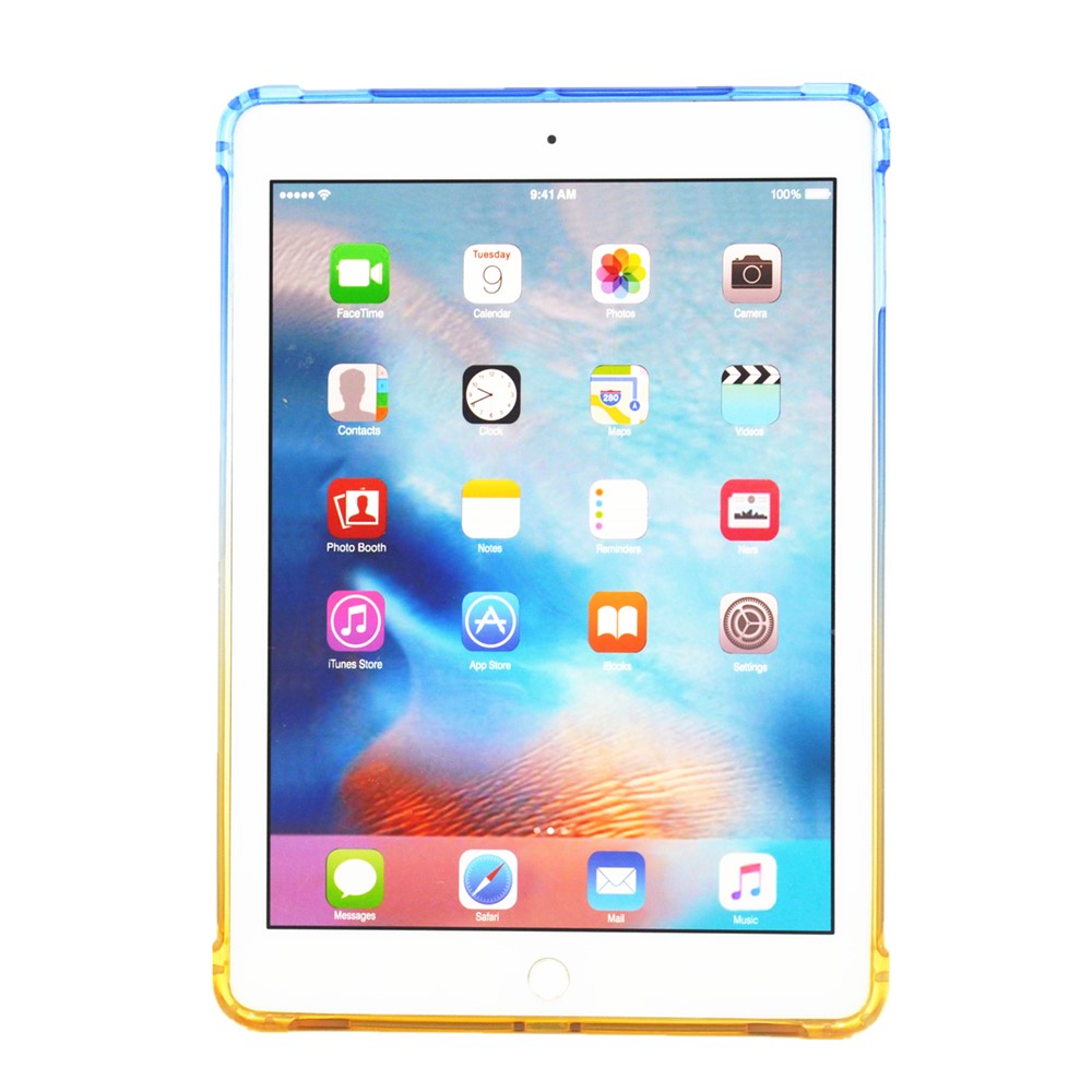 Colorful Air Cushion TPU Cover Case for Apple iPad 10.2 (2020) (2019)/Pro 10.5-inch (2017)/Air 10.5 inch (2019) - Blue/Yellow-2