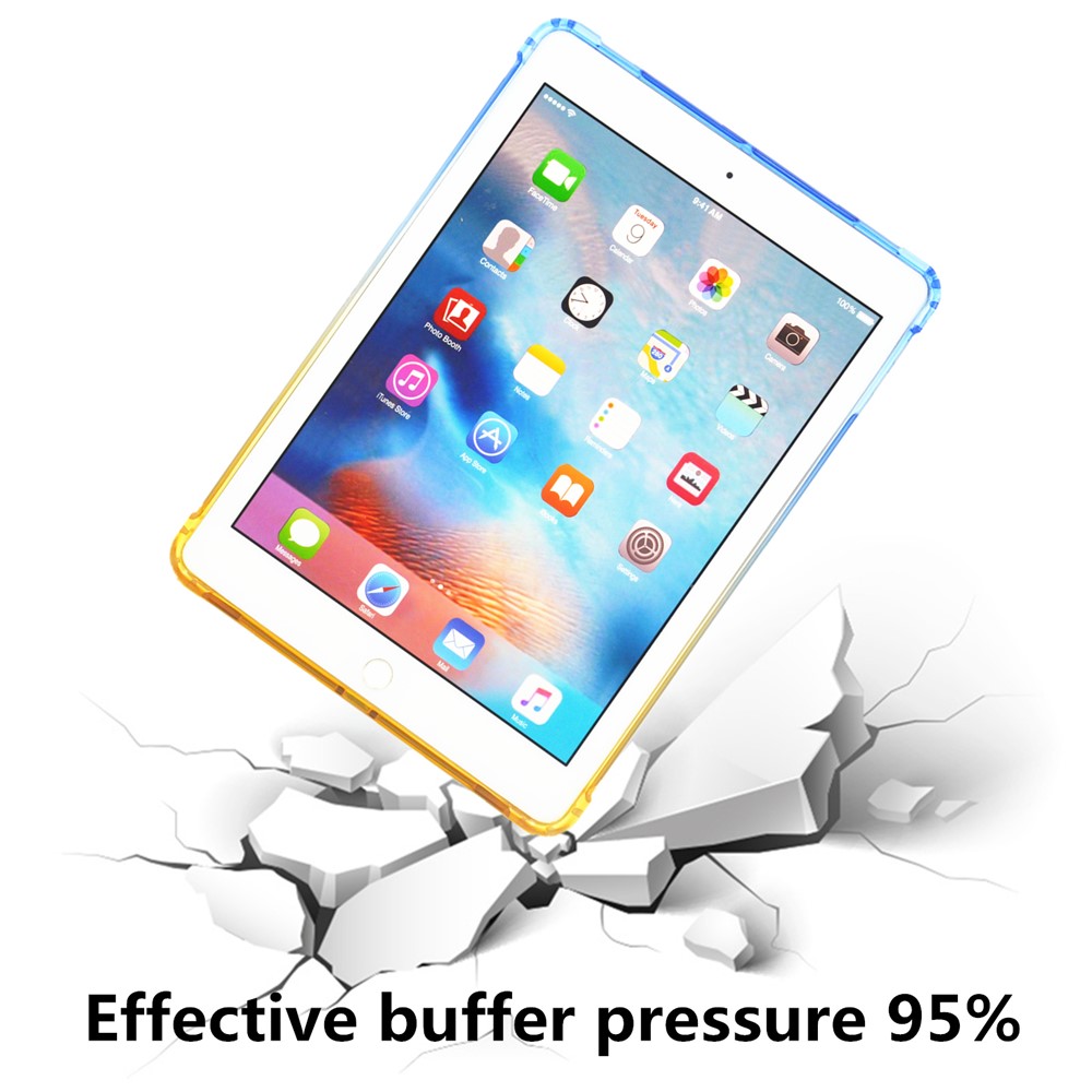 Colorful Air Cushion TPU Cover Case for Apple iPad 10.2 (2020) (2019)/Pro 10.5-inch (2017)/Air 10.5 inch (2019) - Blue/Yellow-6