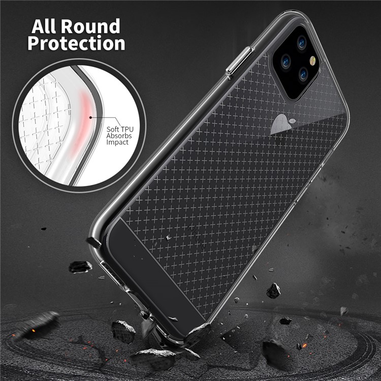 For iPhone 11 Pro Max 6.5 inch Cross Pattern Soft TPU Phone Protective Case-6