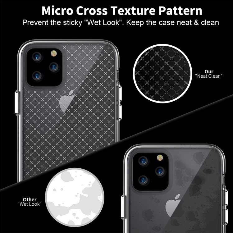 For iPhone 11 Pro Max 6.5 inch Cross Pattern Soft TPU Phone Protective Case-7