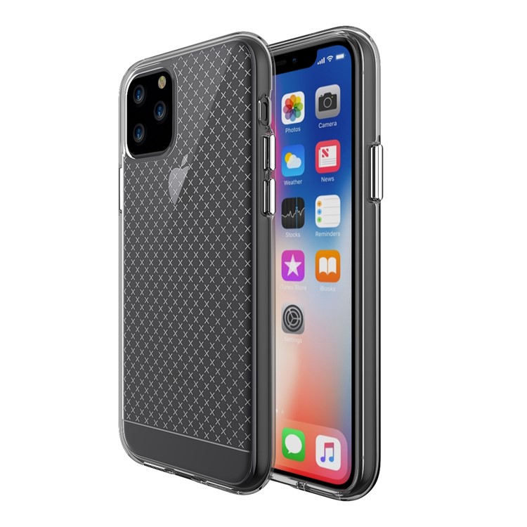 Cross Pattern Soft TPU Phone Protective Case for iPhone 11 Pro 5.8-inch-1