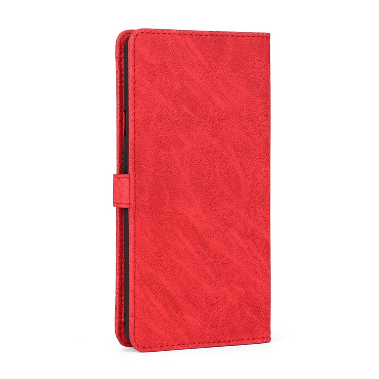 MEGSHI PC+ PU Leather + TPU Wallet Flip Business Shell with Strap for iPhone 11 Pro 5.8 inch (2019) - Red-9