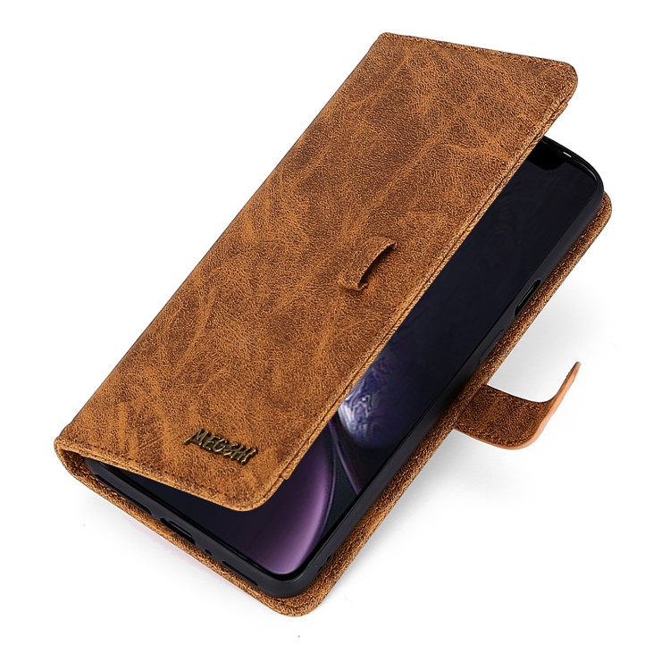 Caja Del Teléfono De Los Hombres De Negocios Cartera De Cuero Para Apple IPhone MEGSHI 11 6.1 Pulgadas - Marrón-11