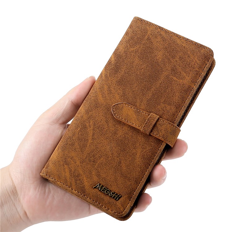 Caja Del Teléfono De Los Hombres De Negocios Cartera De Cuero Para Apple IPhone MEGSHI 11 6.1 Pulgadas - Marrón-6