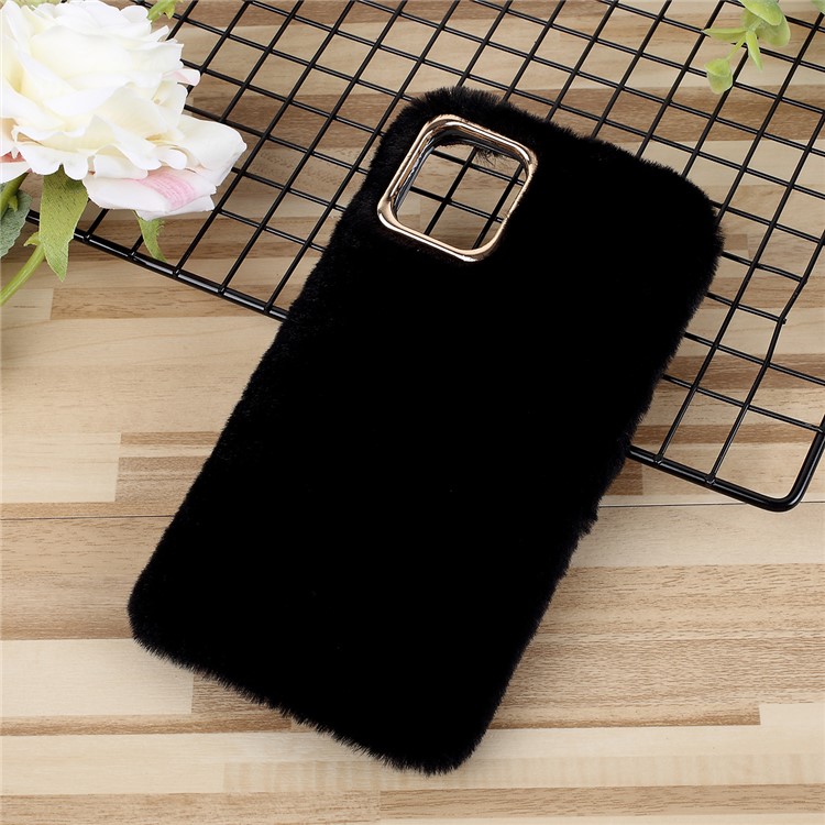 Soft Fur + TPU Phone Casing for iPhone 11 Pro 5.8-inch - Black-1