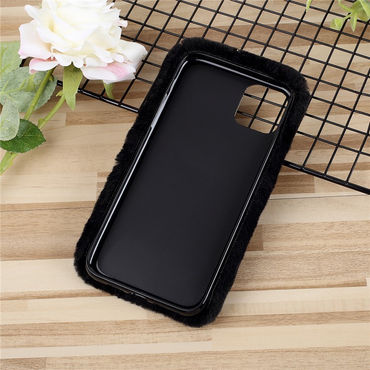 Soft Fur + TPU Phone Casing for iPhone 11 Pro 5.8-inch - Black-4