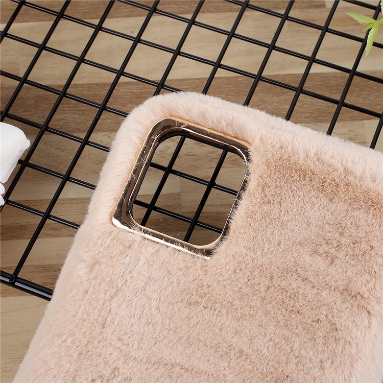 Soft Fur Coated TPU Phone Case Shell for iPhone 11 Pro Max 6.5-inch - Khaki-2