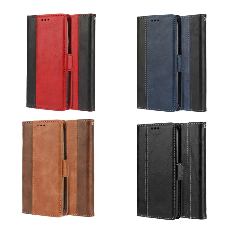 Stitching Wallet Leather Casing with Stand for iPhone 11 6.1-inch - Brown-10