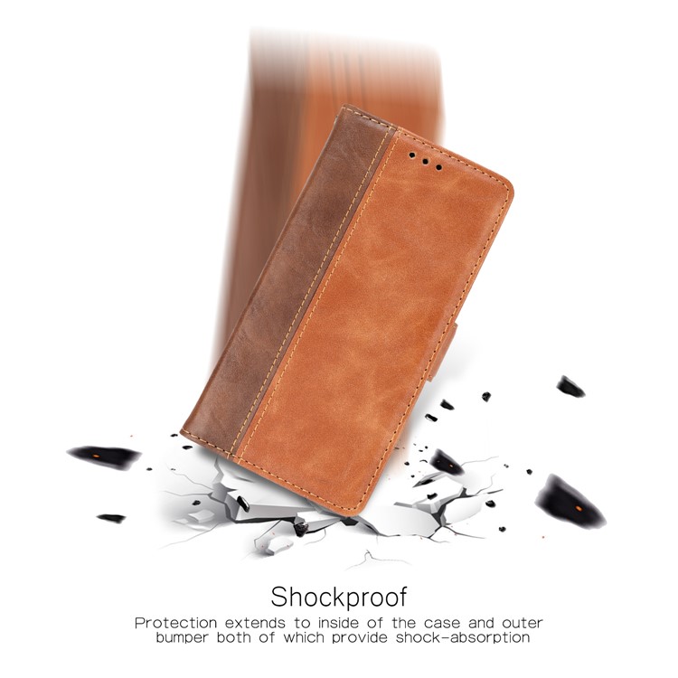 Stitching Wallet Leather Casing with Stand for iPhone 11 6.1-inch - Brown-9