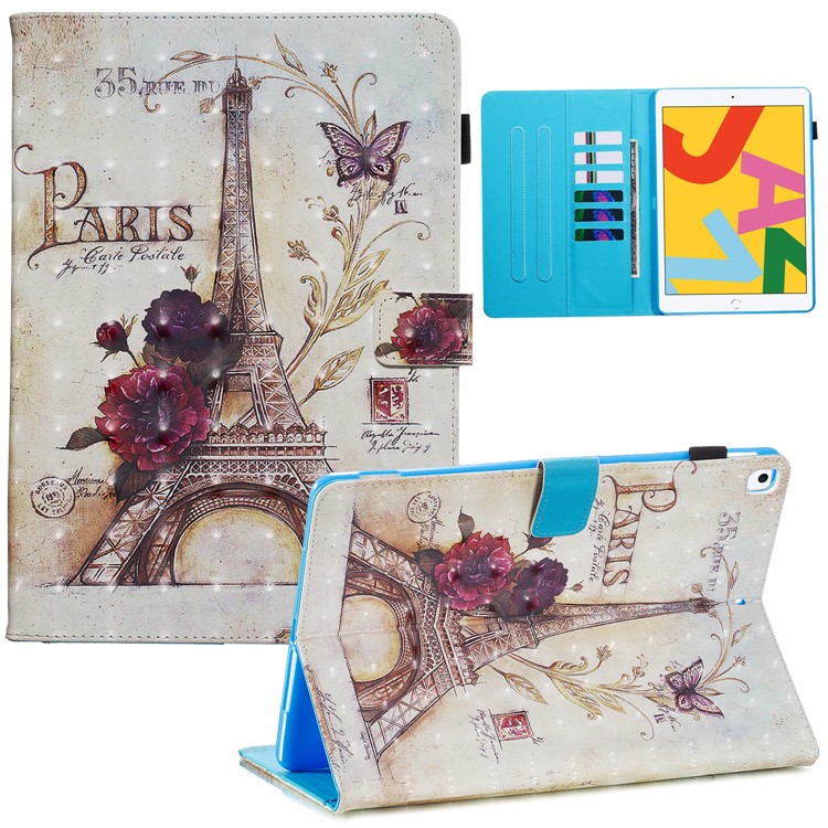 3D Pattern Printing PU Leather Stand Shell Tablet Case for iPad 10.2 (2019) - Tower