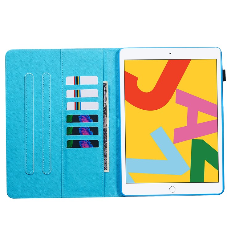 3D-Muster PU-Leder Standplatz Fall Shell Tablette Druck Für Ipad 10.2 (2019) - Turm-6