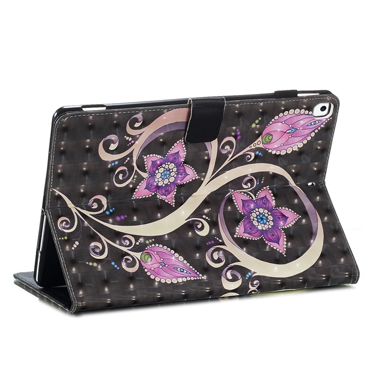 3D Pattern Printing PU Leather Stand Shell Tablet Case for iPad 10.2 (2019) - Flower-8