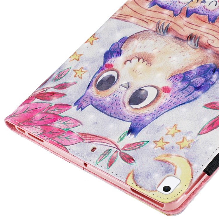 3D Pattern Printing PU Leather Stand Shell Tablet Case for iPad 10.2 (2019) - Owls-5