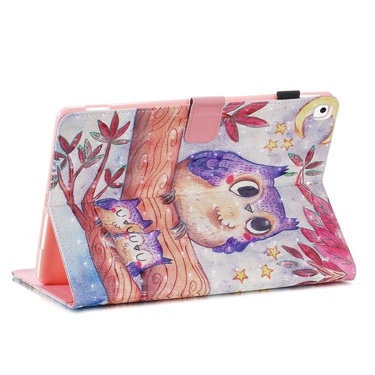 3D Pattern Printing PU Leather Stand Shell Tablet Case for iPad 10.2 (2019) - Owls-8