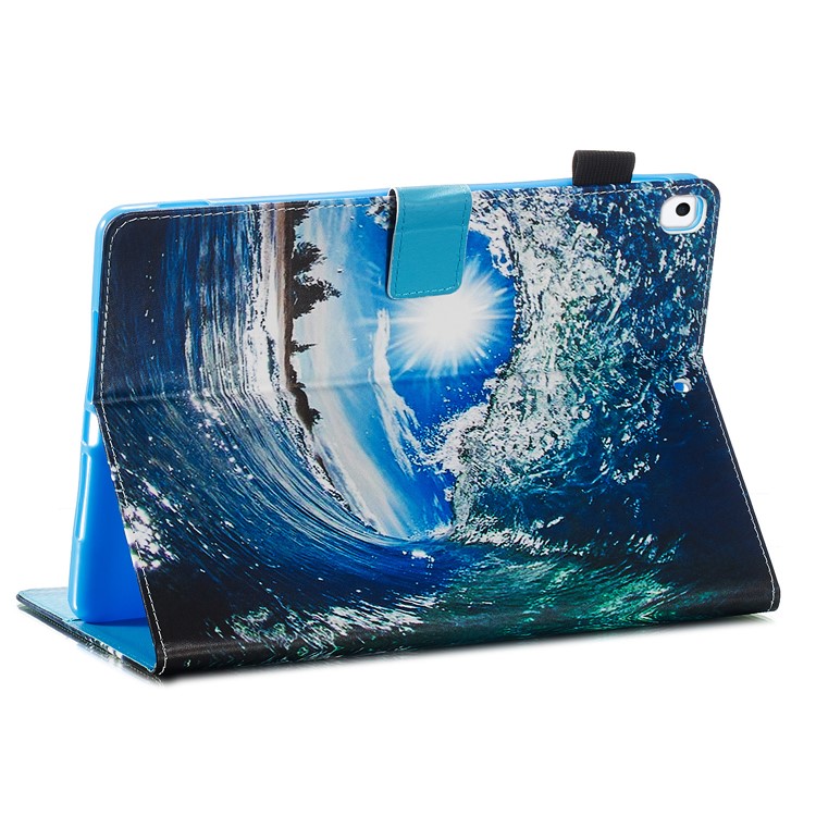Pattern Printing PU Leather Stand Wallet Protective Tablet Case for iPad 10.2 (2019) - Sea Wave-9