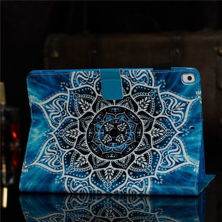 Pattern Printing PU Leather Stand Wallet Protective Tablet Case for iPad 10.2 (2019) - Mandala Flower-10