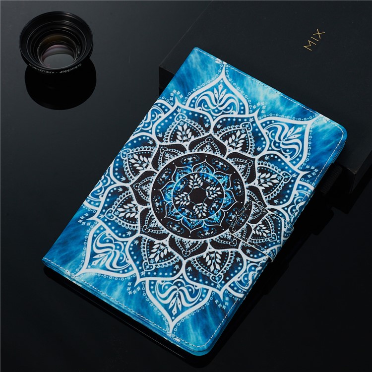 Pattern Printing PU Leather Stand Wallet Protective Tablet Case for iPad 10.2 (2019) - Mandala Flower-13