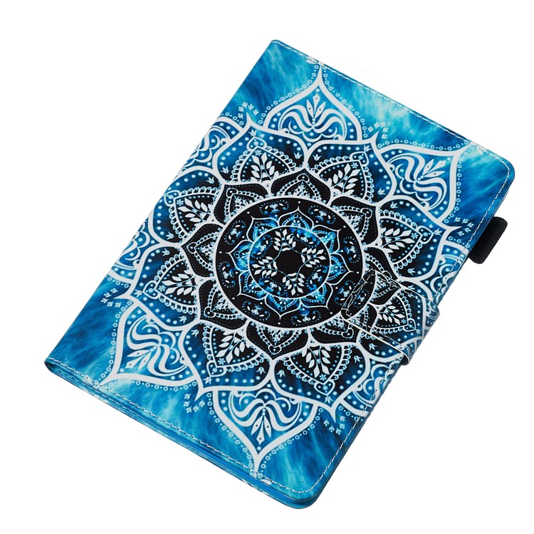 Pattern Printing PU Leather Stand Wallet Protective Tablet Case for iPad 10.2 (2019) - Mandala Flower-4