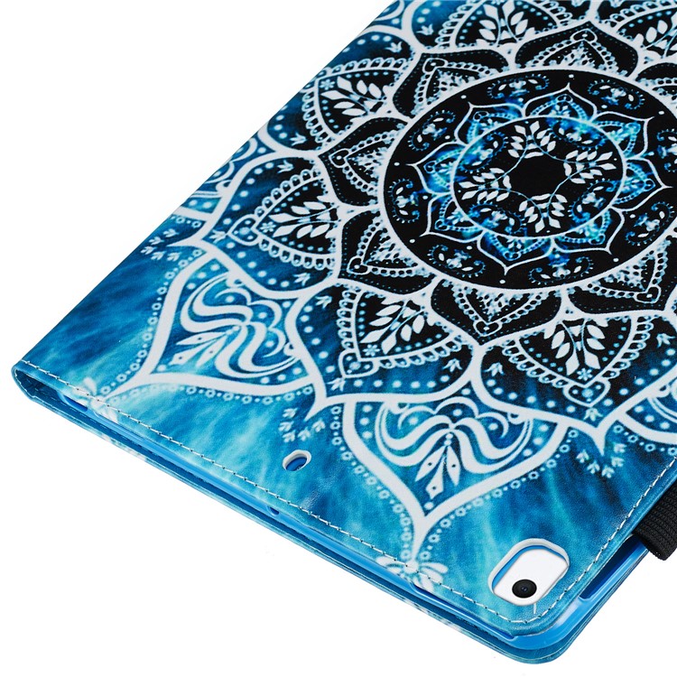 Pattern Printing PU Leather Stand Wallet Protective Tablet Case for iPad 10.2 (2019) - Mandala Flower-8